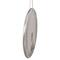 White & Silver Porcelain Arctic Fox Disc Ornament